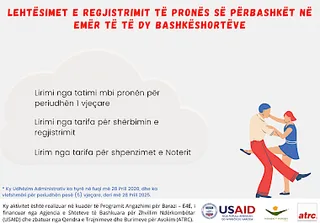 MASAT E VEÇANTA PËR REGJISTRIMIN E PRONËS SË PALUAJTSHME TË PËRBASHKËT NË EMËR TË TË DY BASHKËSHORTËVE