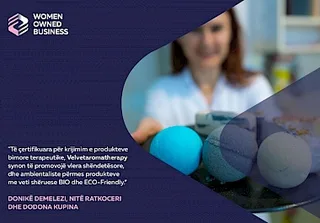 VELVET AROMATHERAPY PËRFITUES TË GRANTIT START-UP PËRMES PROJEKTIT "MUNDËSITË E GRAVE NË TREG, EKONOMI DHE RRJETËZIM" WOMEN