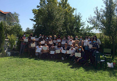 Graduation ceremony of the women of Klina e Epërme, Mogila and Vaganica