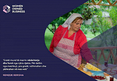 REMZIJE BERISHA ËSHTË PËRFITUESE E GRANTIT START-UP PËRMES PROJEKTIT “MUNDËSITË E GRAVE NË TREG, EKONOMI DHE RRJETËZIM” WOMEN